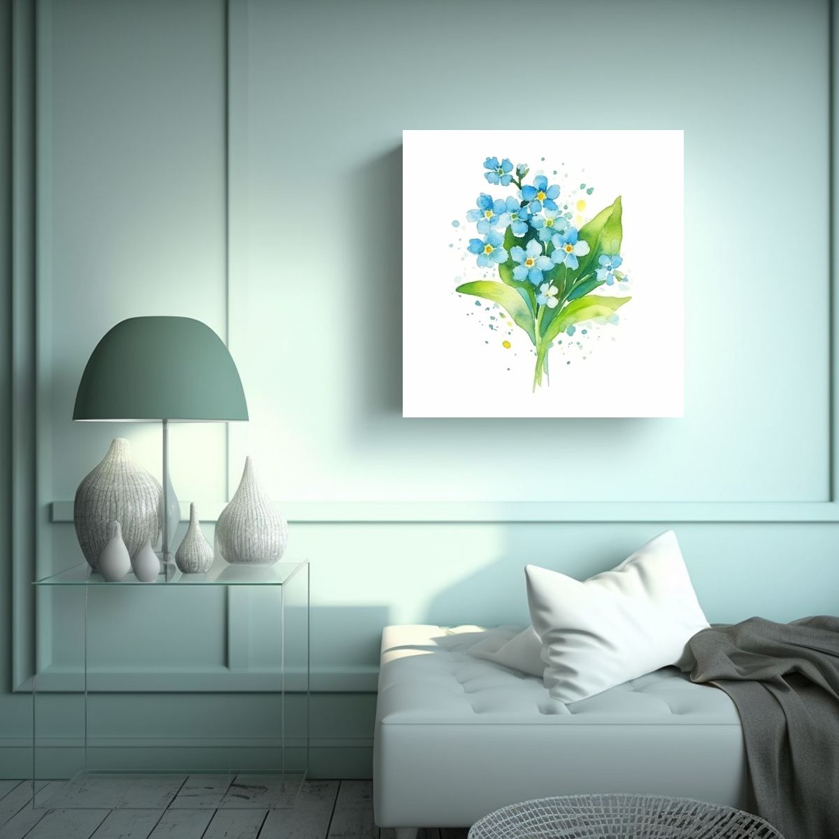 GENERICO - Pop Art Lienzo Decorativo Con Splash De Acuarela 60x60 Cm