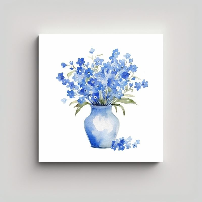 GENERICO - Arte De Pared Majestuoso: Clipart Acuarela De 50x50 Cm