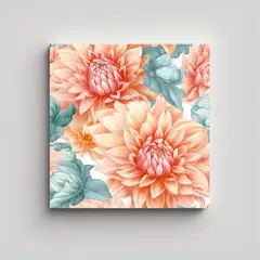 GENERICO - Cuadro Inspirador De Comedor Con Patrón Floral 60x60 Cm