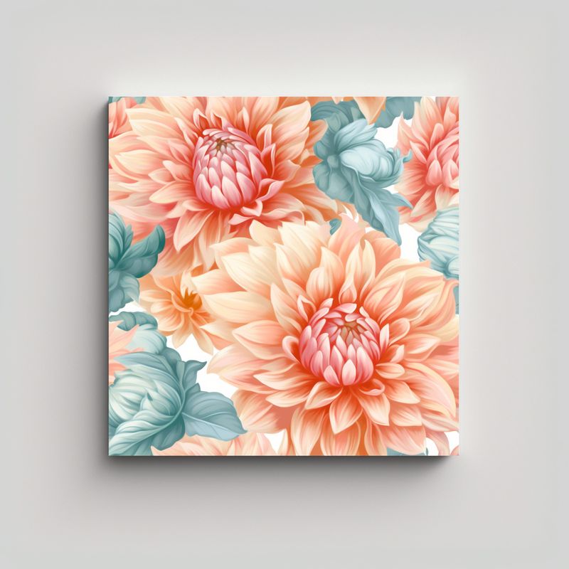 GENERICO - Cuadro Inspirador De Comedor Con Patrón Floral 30x30 Cm