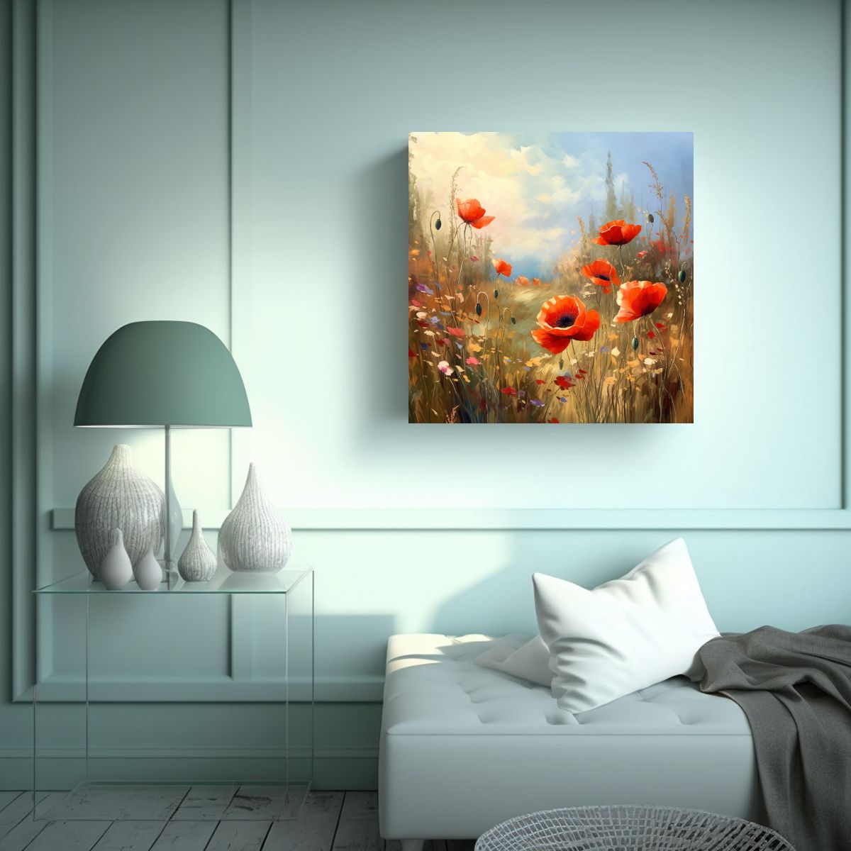 GENERICO - Pintura De Riqueza Visual Con Flores Hermosas Y 50x50 Cm