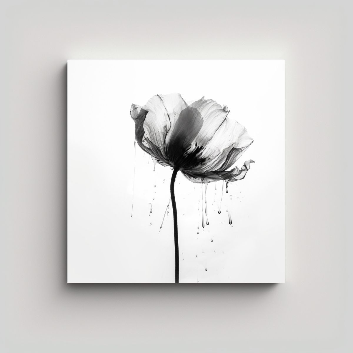 GENERICO - Arte Abstracto Refractivo Flor Triste 70x70 Cm