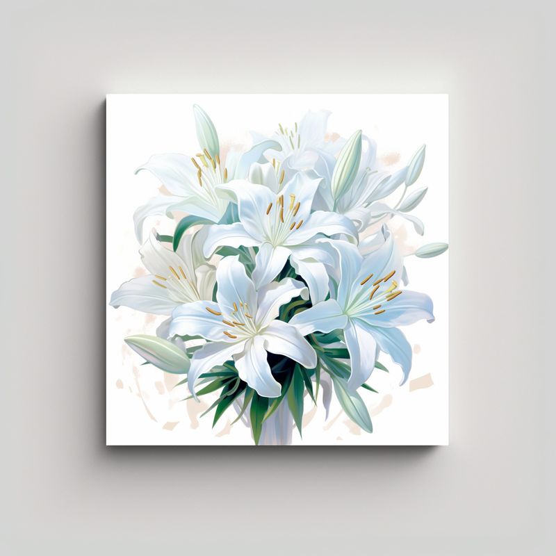GENERICO - Composición Hogar Deco: Bouquet De Lirios 30x30 Cm