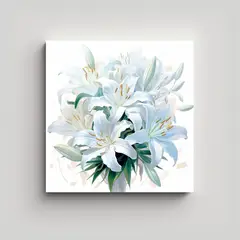 GENERICO - Composición Hogar Deco: Bouquet De Lirios 30x30 Cm