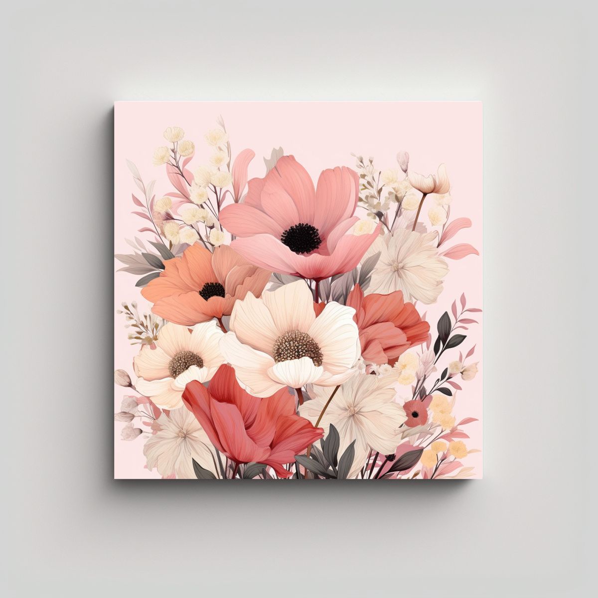 GENERICO - Cuadro Expresivo Con Detalles Ilustrados En 30x30 Cm