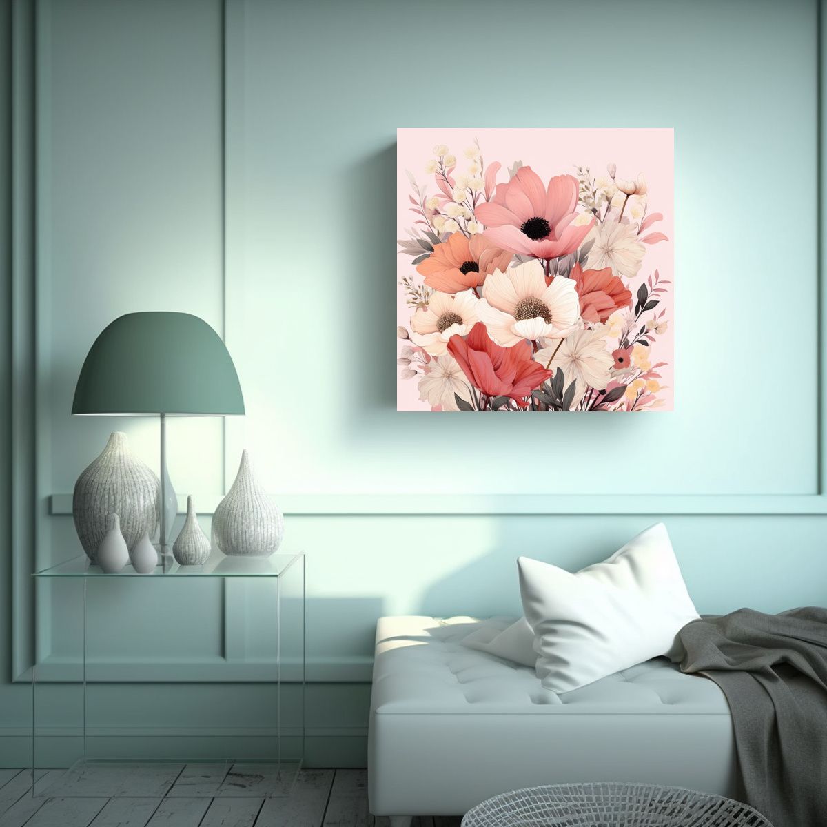 GENERICO - Cuadro Expresivo Con Detalles Ilustrados En 30x30 Cm