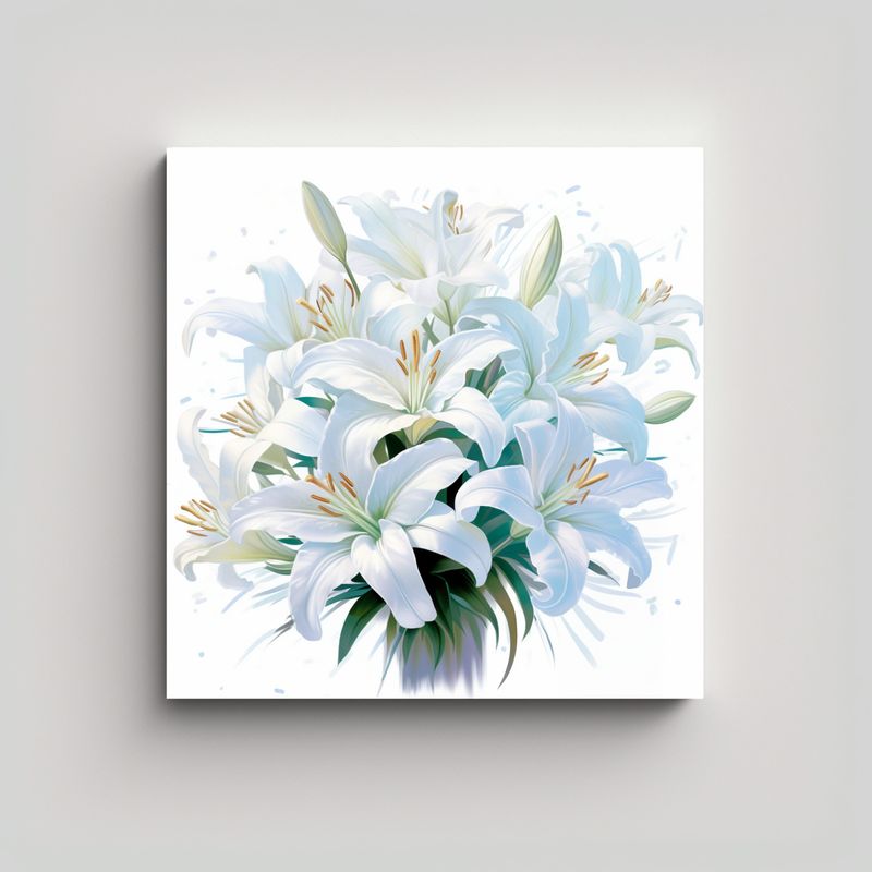 GENERICO - Lienzo Decorativo De Impacto: Fondo Azul Con 30x30 Cm