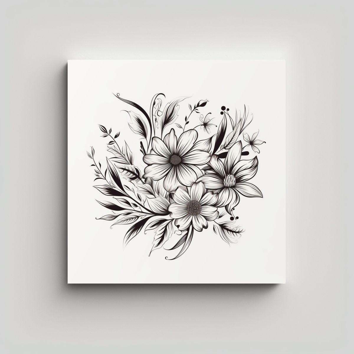 GENERICO - Diseño Vintage En Lienzo: Equilibrio Visual De 80x80 Cm