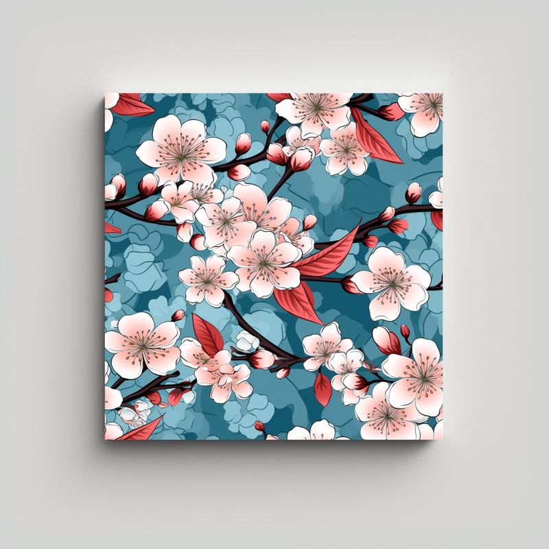 GENERICO - Lienzo Belleza Natural Patrón Floral Sin 50x50 Cm