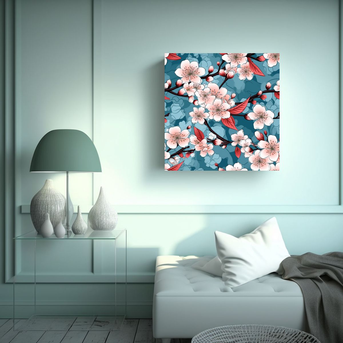 GENERICO - Lienzo Belleza Natural Patrón Floral Sin 50x50 Cm