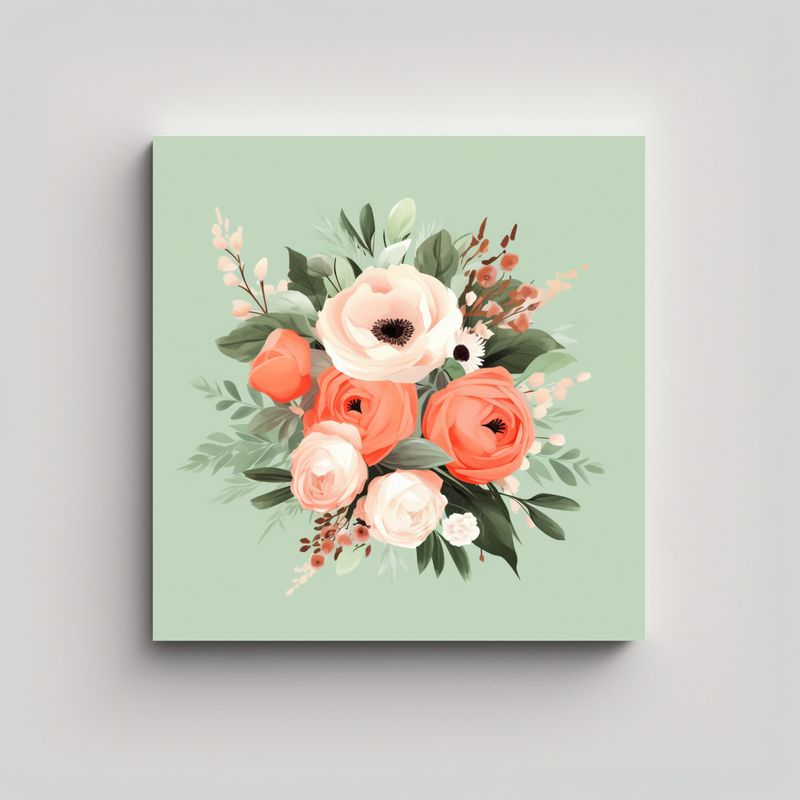 GENERICO - Ilustración Acuarela Marítima Elegante F5CC71: 60x60 Cm
