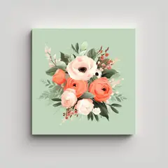 GENERICO - Ilustración Acuarela Marítima Elegante F5CC71: 50x50 Cm