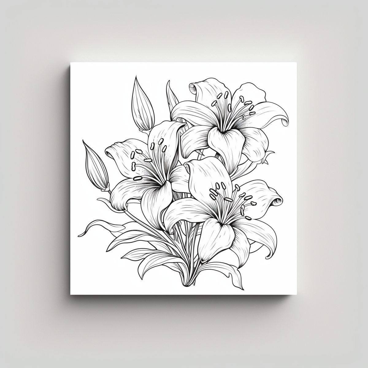 GENERICO - Diseño Expresivo Brillante De Lirios Sencillos 30x30 Cm