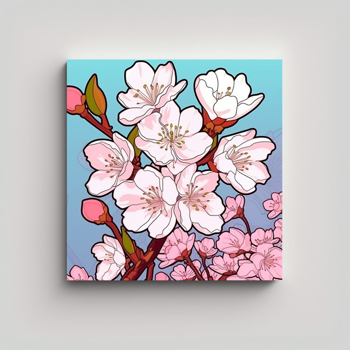 GENERICO - Cuadro Dibujo Moderno En Estilo Cartoon, Línea 90x90 Cm