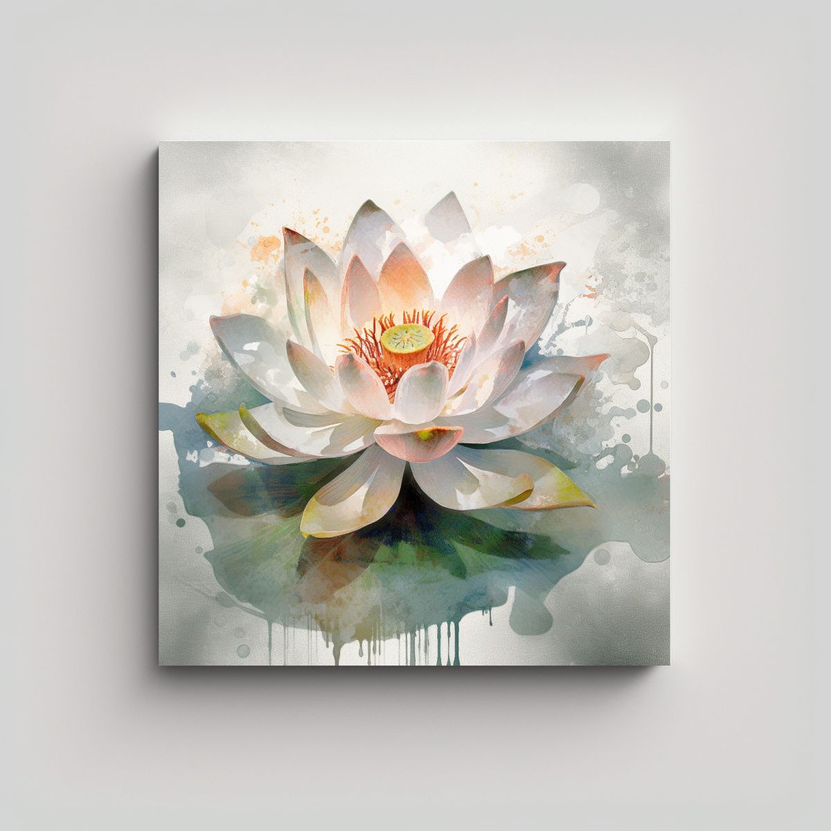 GENERICO - Arte Expresivo De Pared: Abstracción De Flor De 50x50 Cm