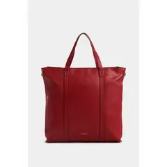 VELEZ - Vélez Shopping Geranio Cuero Mujer Cargadera Trenzada Rojo