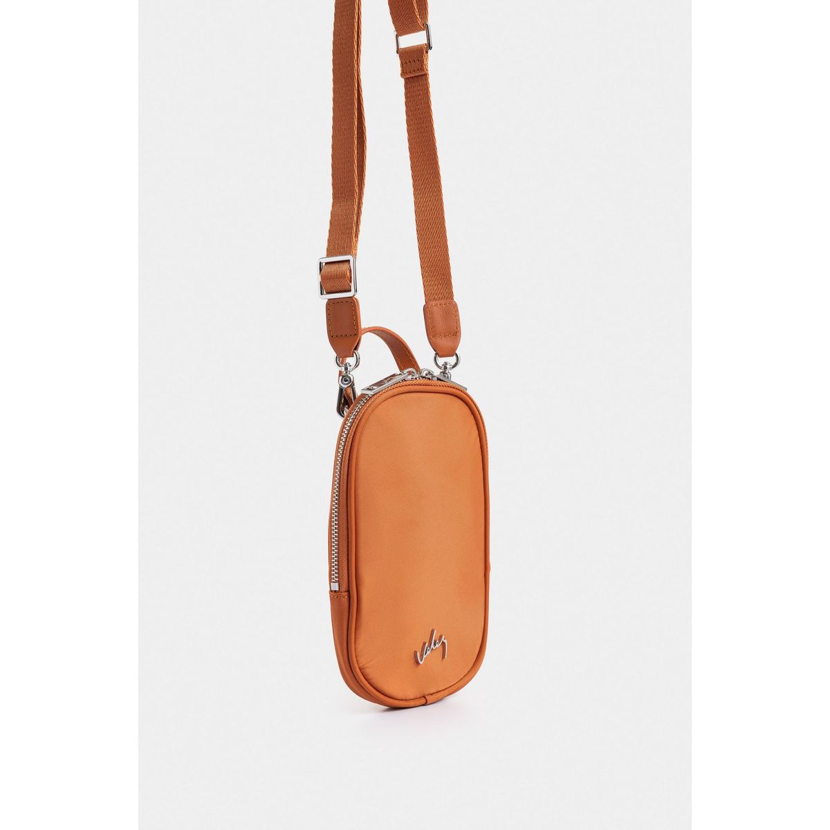 VELEZ - Vélez Cartera Bandolera Elora Lona Mujer Manija Cuero Miel