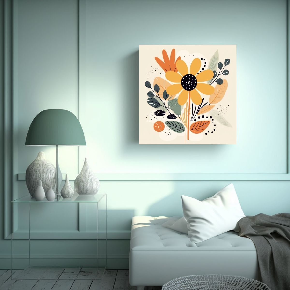 GENERICO - Composición Botánica: Movimiento Y Naturaleza 50x50 Cm