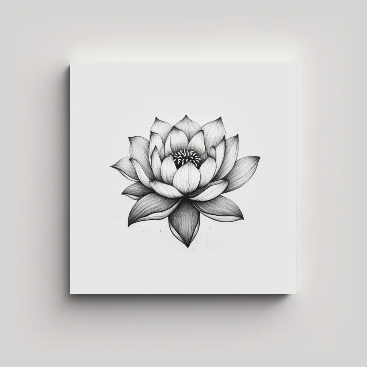 GENERICO - Resistente Lienzo De Tela Lotus Negro Estilo 30x30 Cm