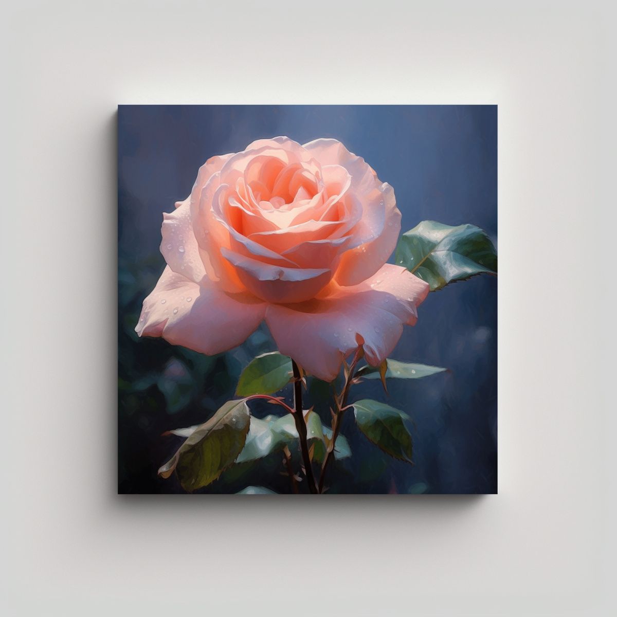 GENERICO - Arte Abstracto Juvenil, Pintura Elegante De Rosa, 80x80 Cm