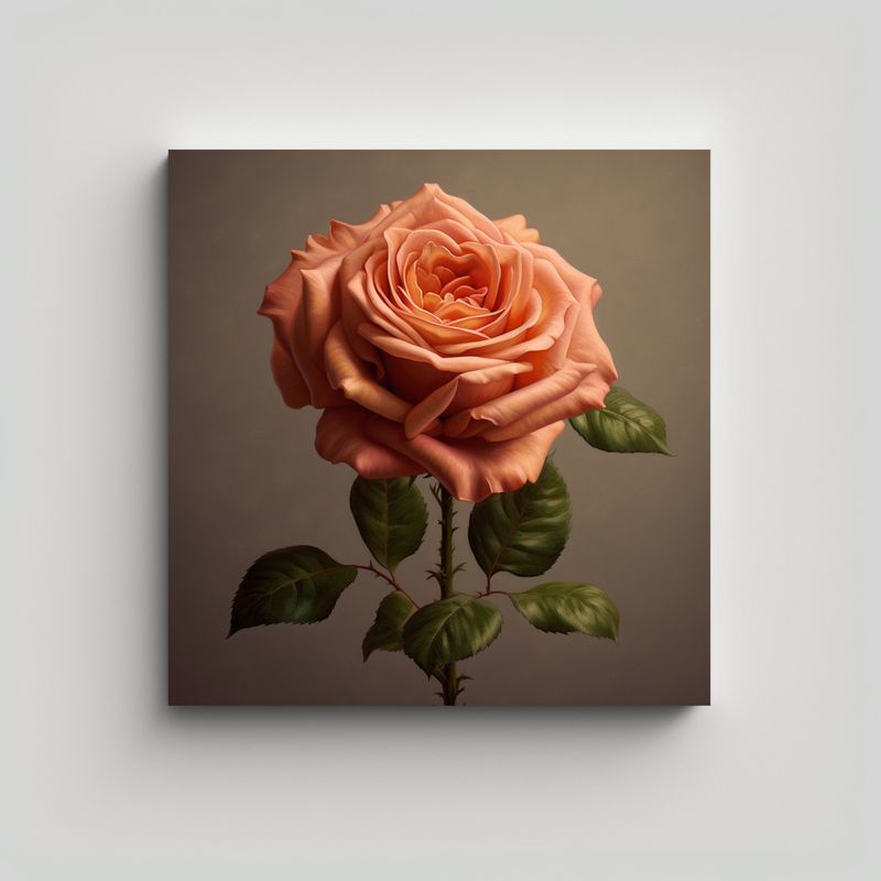 GENERICO - Cuadro Abstracción Minimalista: Rosa 80x80 Cm