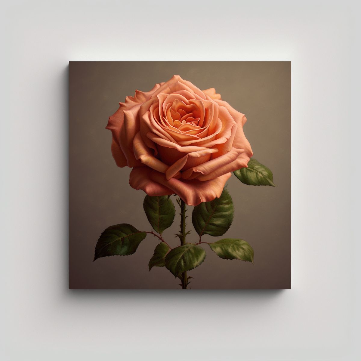 GENERICO - Cuadro Abstracción Minimalista: Rosa 30x30 Cm