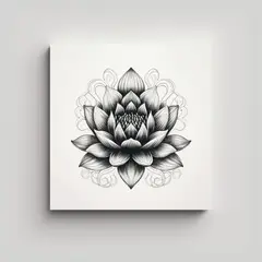 GENERICO - Tela Bastidor Concepto Espacio Flor De Loto 30x30 Cm