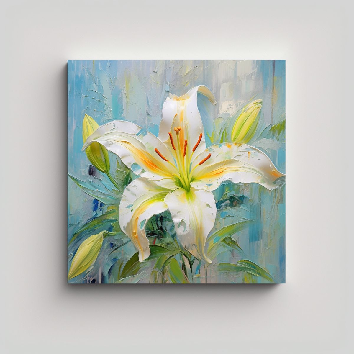 GENERICO - Fotografía De Lirio Colorido Con Pigmento 90x90 Cm