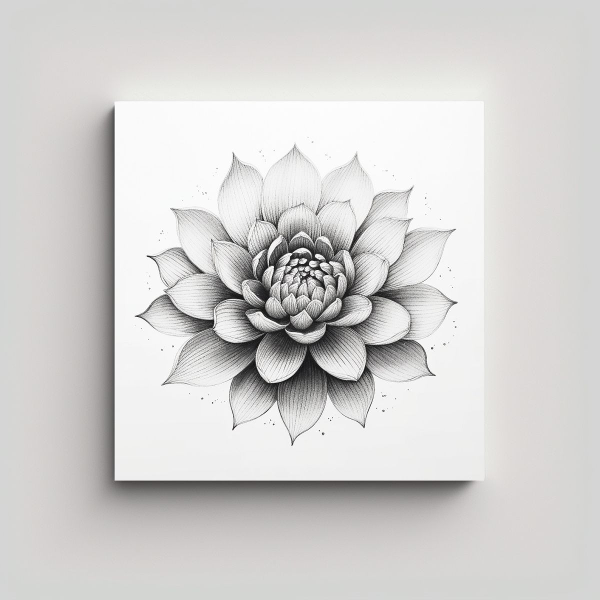 GENERICO - Lienzo Creativo Tinta Visual Flor De Loto Estilo 80x80 Cm