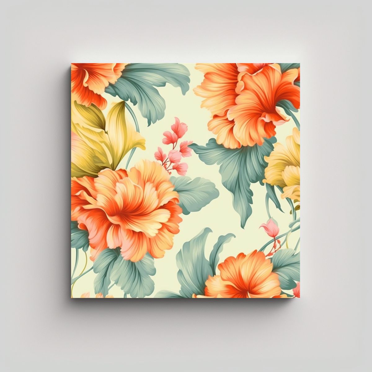 GENERICO - Exposición De Cuadros Cálidos Con Patrón 70x70 Cm