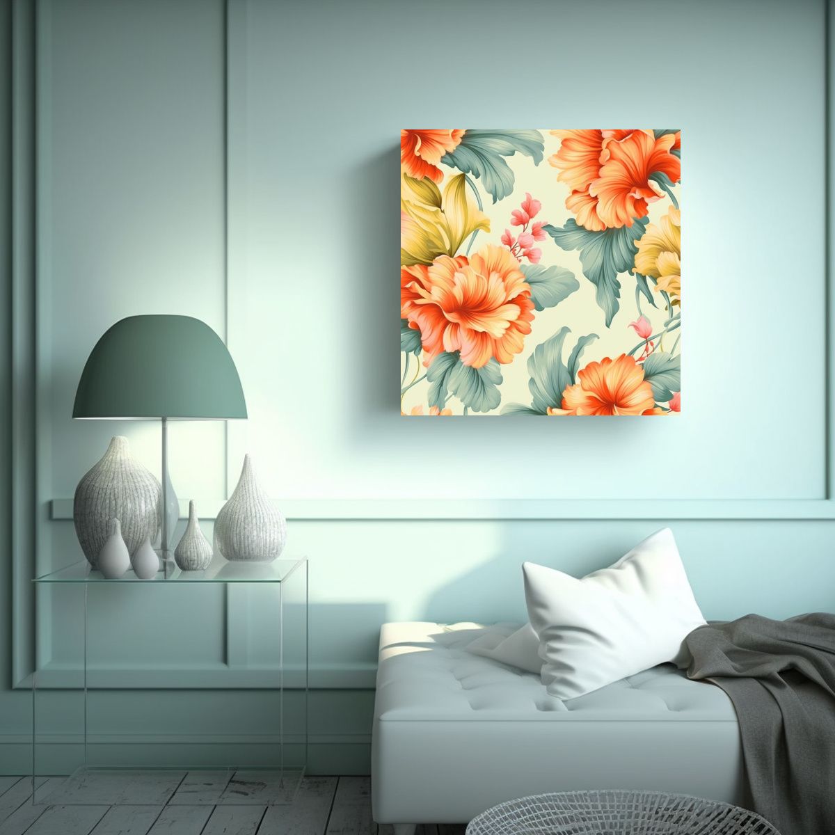 GENERICO - Exposición De Cuadros Cálidos Con Patrón 70x70 Cm