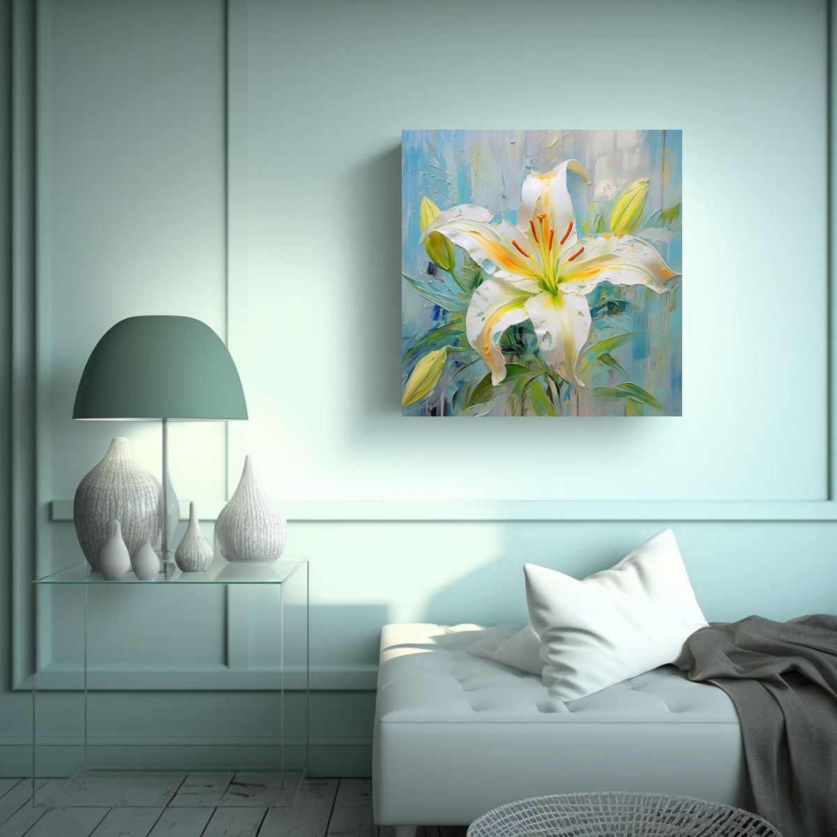 GENERICO - Fotografía De Lirio Colorido Con Pigmento 40x40 Cm