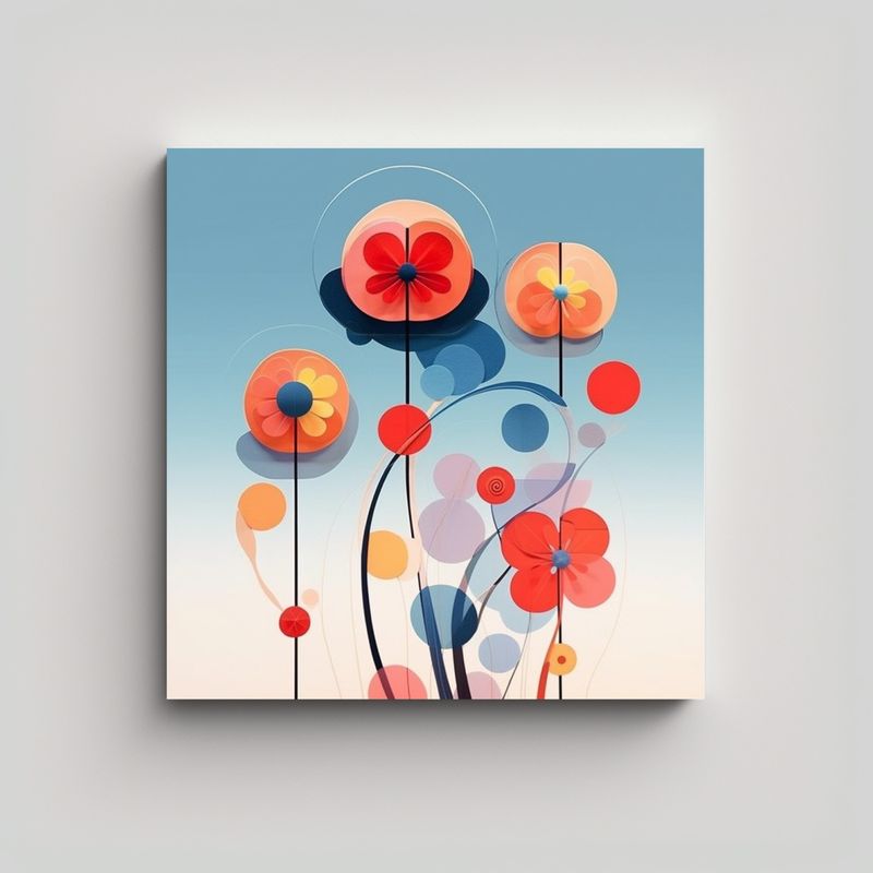 GENERICO - Arte Minimalista De Alta Calidad, Ilustración 90x90 Cm