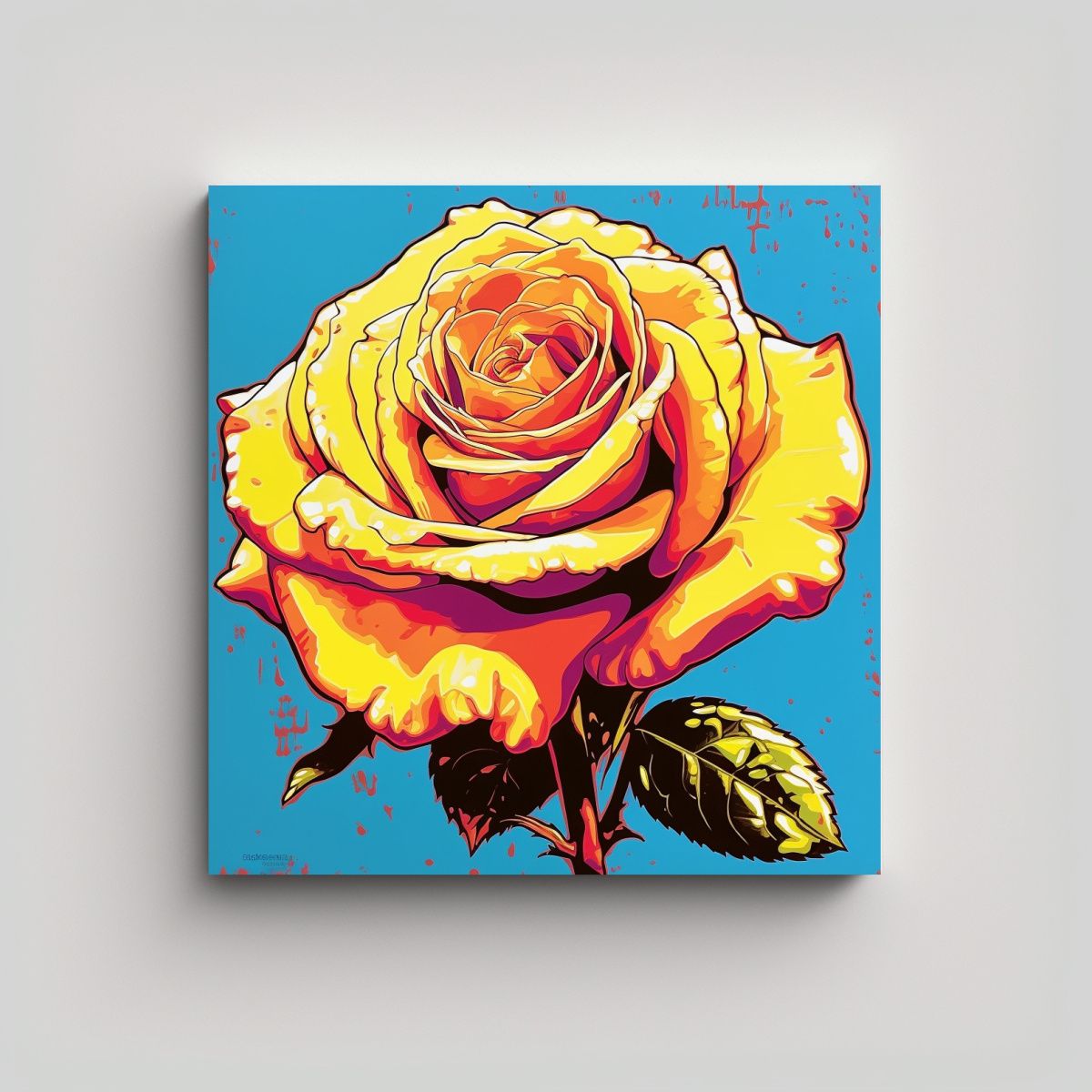 GENERICO - Pintura Estilo Pop Art Rosa Calidez Abstracción 80x80 Cm