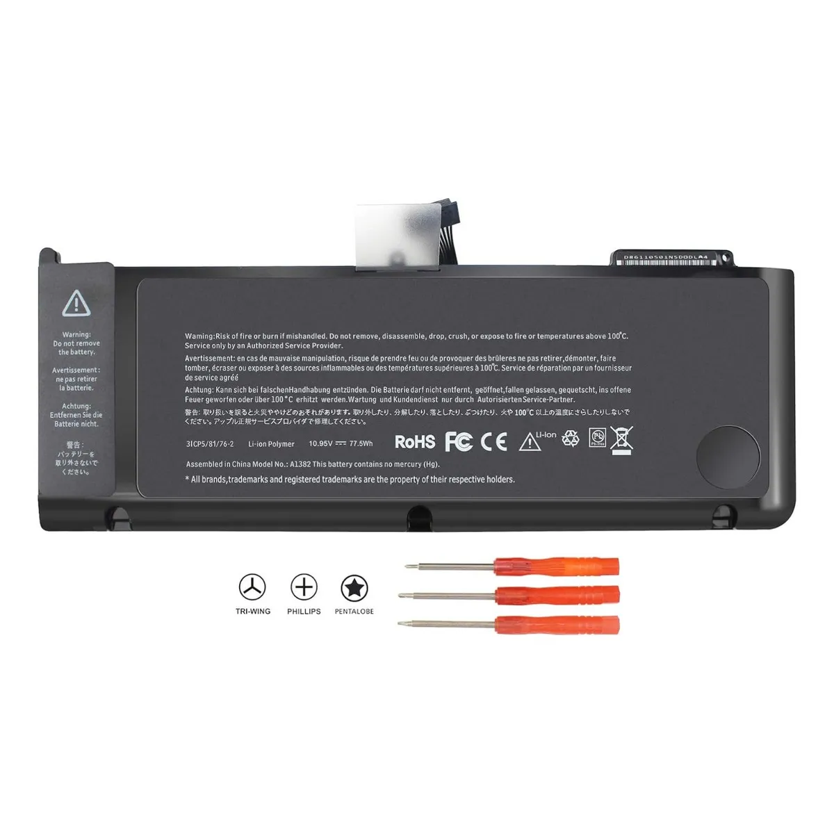 GENERICO - Bateria A1382 Para Macbook Pro 154  A1286 Nueva