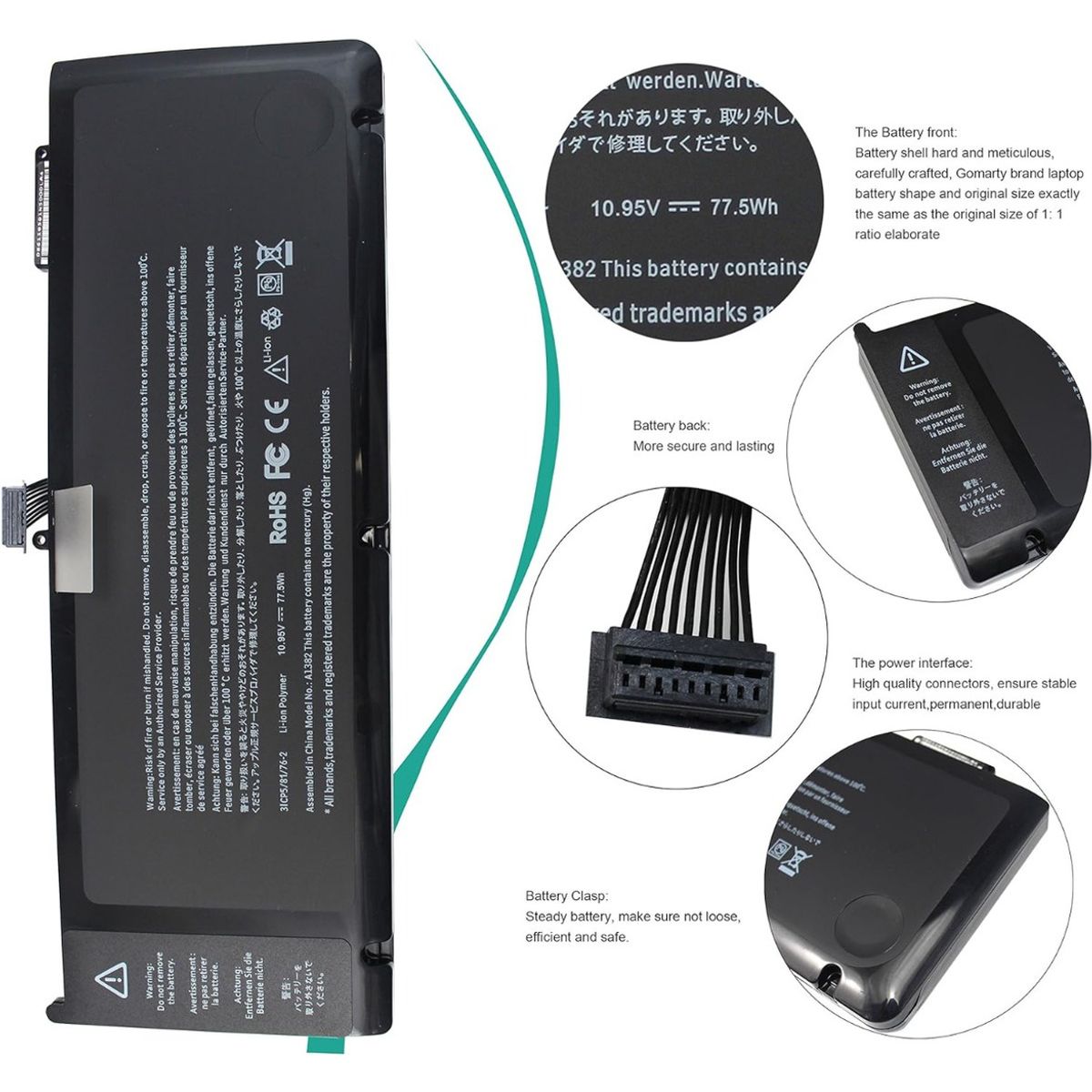 GENERICO - Bateria A1382 Para Macbook Pro 154  A1286 Nueva