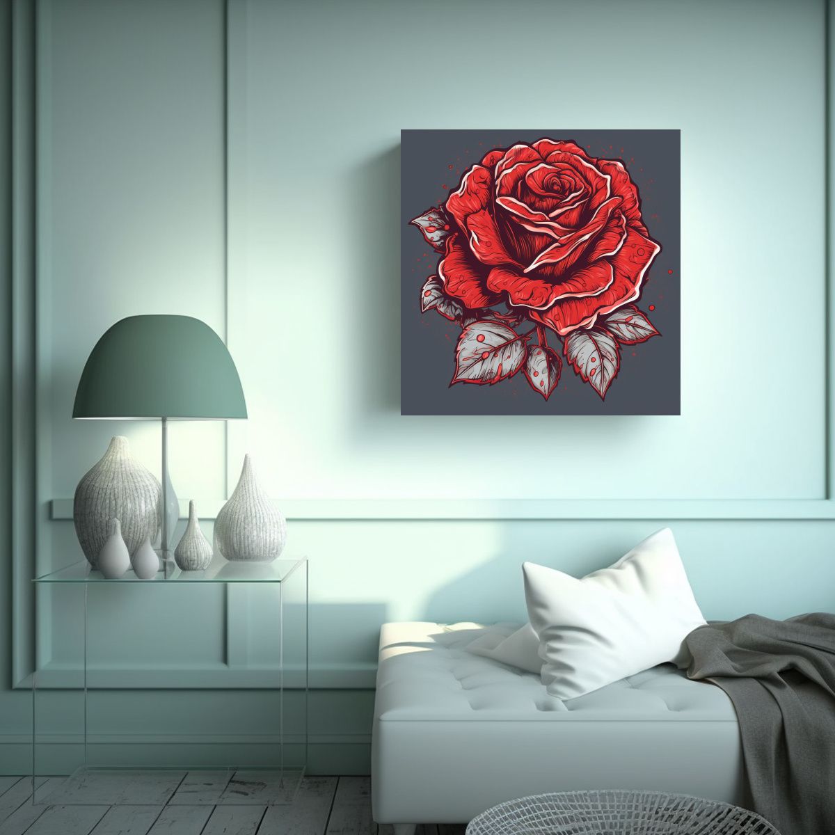 GENERICO - Decoración De Pared Tela En Bastidor Diseño De 60x60 Cm