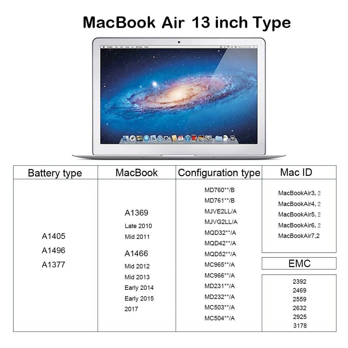 GENERICO - Bateria A1496 Para Macbook Air 13 A1466- Mundo Tec V Region