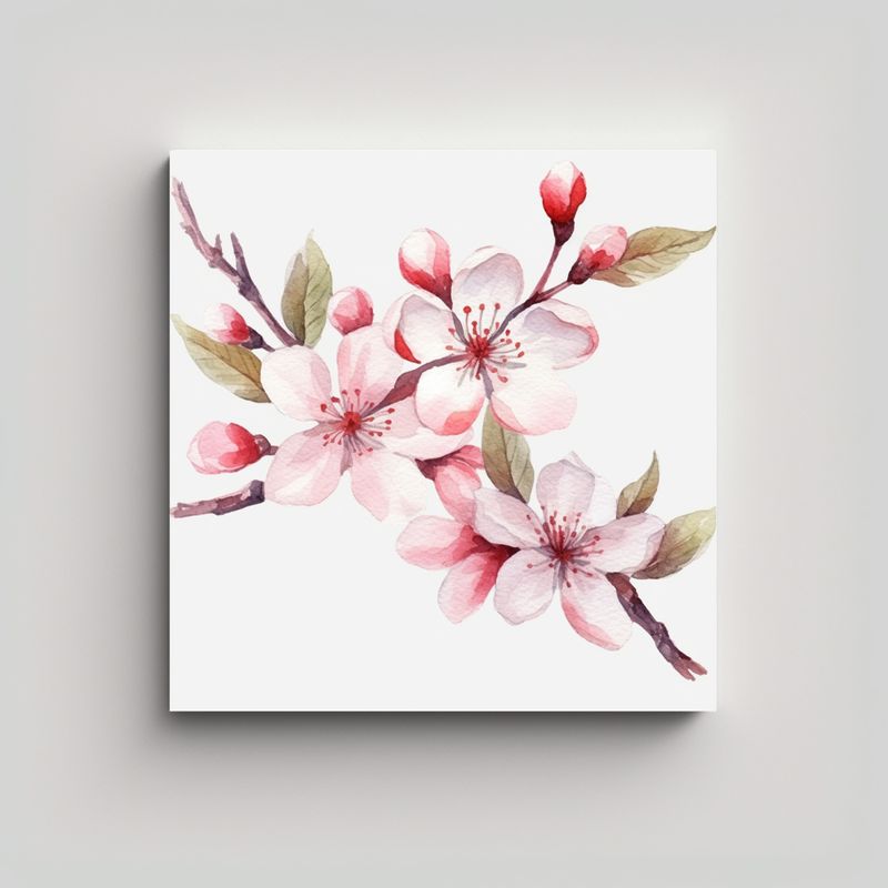 GENERICO - Pintura Decorativa Galeria Estilo Canva Cherry 30x30 Cm