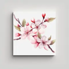 GENERICO - Pintura Decorativa Galeria Estilo Canva Cherry 30x30 Cm