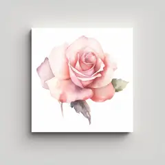 GENERICO - Cuadro Vintage Estrellados Acuarela Rosa Rubor 40x40 Cm