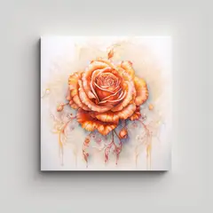 GENERICO - Arte Metafísico Lienzo Rosa Detallada Estilo 70x70 Cm