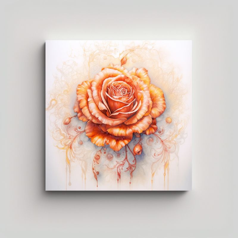 GENERICO - Arte Metafísico Lienzo Rosa Detallada Estilo 60x60 Cm