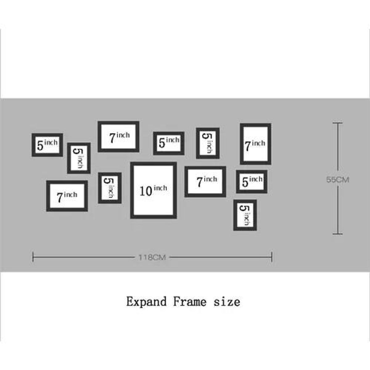 GENERICO - Set de marcos decorativos para fotos 12 piezas