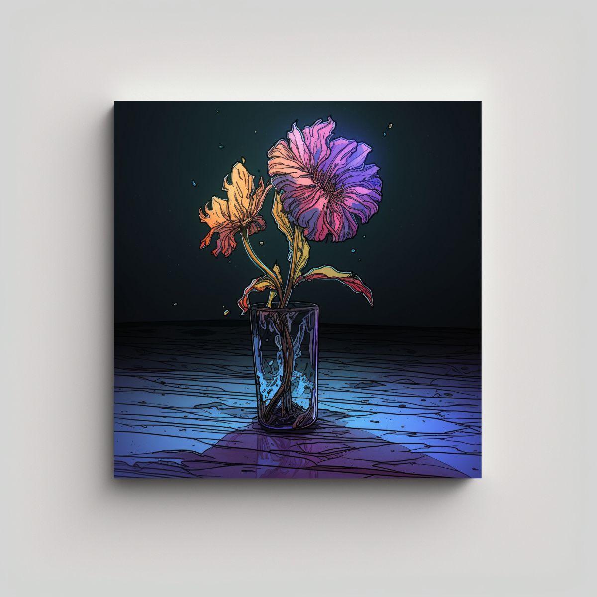 GENERICO - Abstracción Belleza Natural: Cuadro Valter De 50x50 Cm