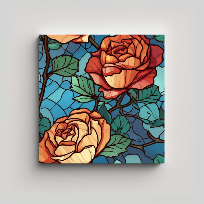 GENERICO - Fotografía Brillante De Rosas Vintage 30x30 Cm