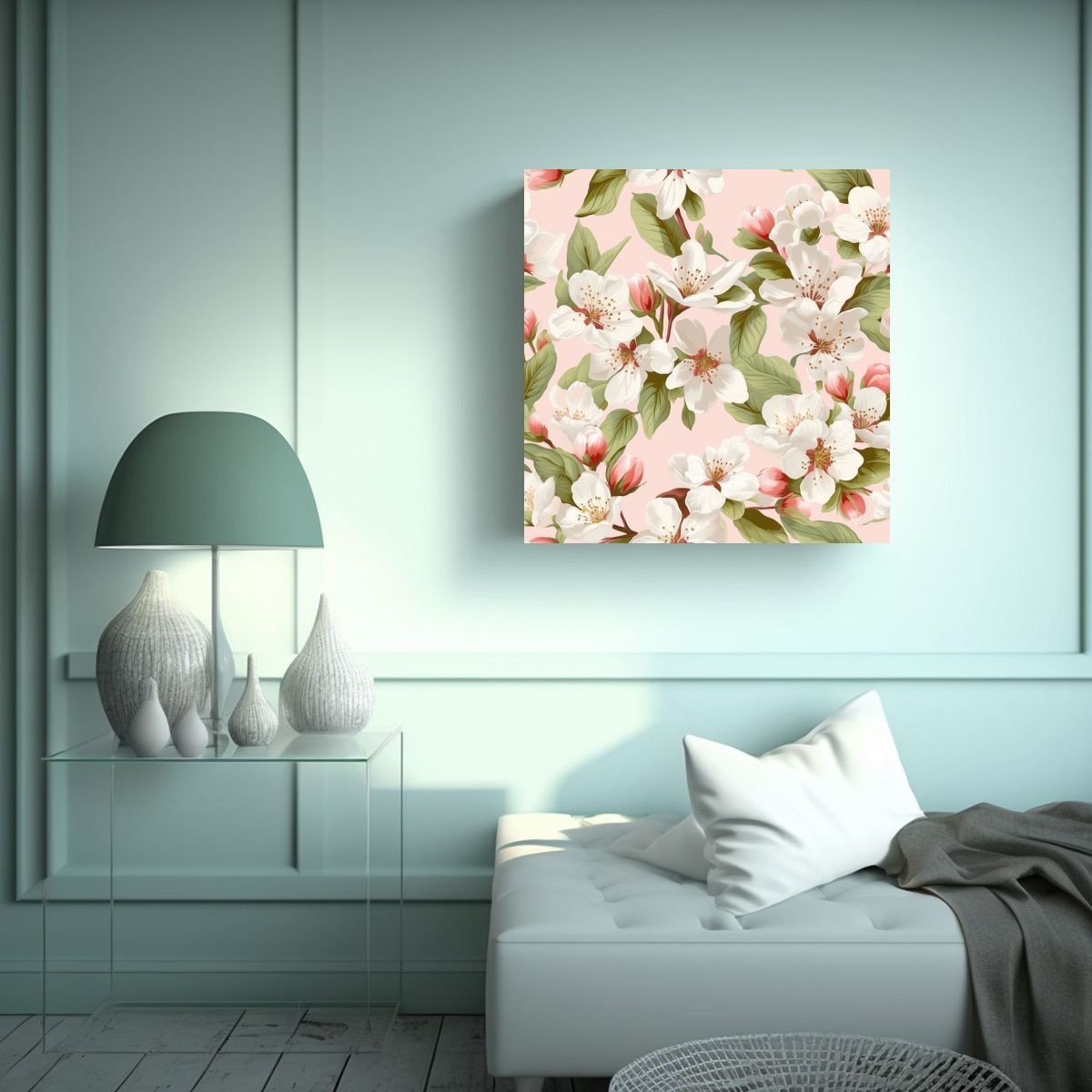 GENERICO - Arte De Pared Monkey, Flores De Manzano, 90x90 Cm