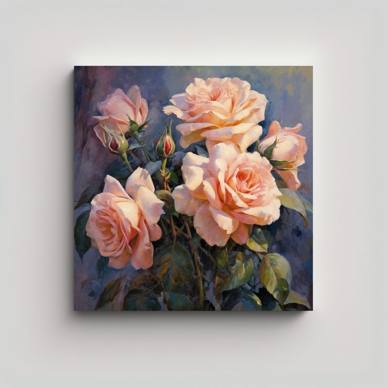 GENERICO - Rosa Juvenil Arte Decorativo Sublimación Tela 40x40 Cm