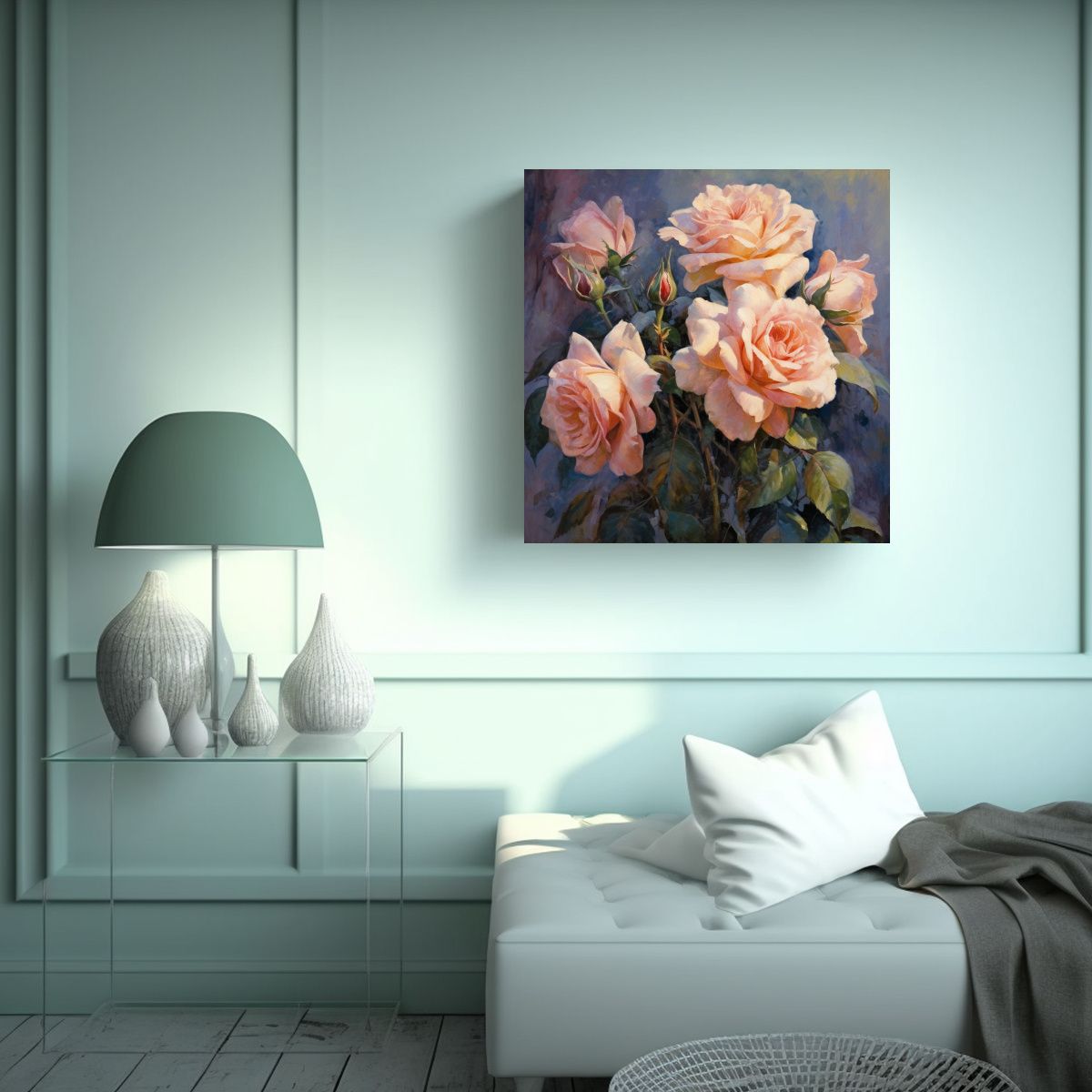 GENERICO - Rosa Juvenil Arte Decorativo Sublimación Tela 30x30 Cm