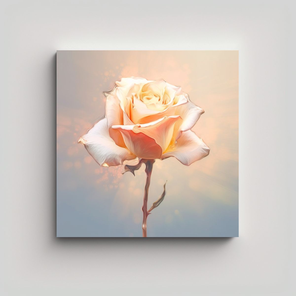 GENERICO - Composición Fantasía Cuadro Abstracto Rosa 50x50 Cm